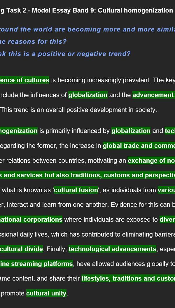 Một trong những cách để học từ vựng tốt đó là học từ vựng từ những bài sample essays và phải học theo chủ đề nhé. Hôm nay, mình sẽ học bài về culture.