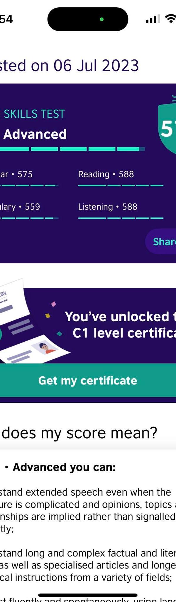 Điểm overall EnglishScore hơn 1 năm trước được đúng 1 điểm 😂. 

Ai làm được vocabulary với grammar không sai câu nào đi chứ mình là bó tay rồi. :))
